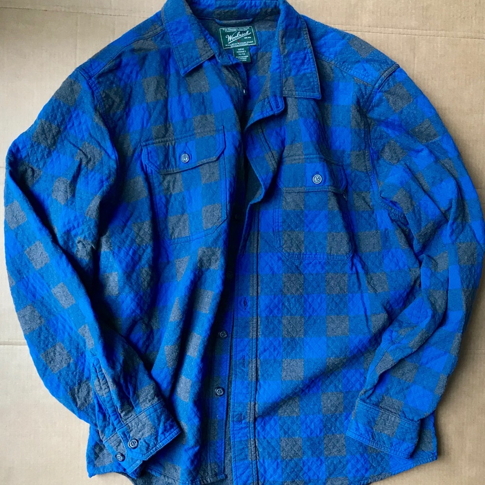 Wool rich double lined quilted buttonup